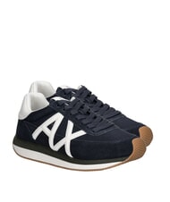 ARMANI EXCHANGE ROYALE SUEDE AIR MESH Ledersneakers mit AX-Logo - Herrenschuhe