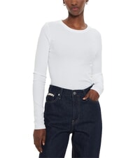 CALVIN KLEIN CK JEANS Gerippter Rundhalspullover - Damenpullover