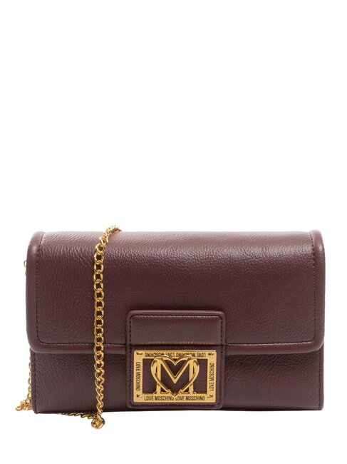 LOVE MOSCHINO SMART DAILY Clutch mit Kette Wein - Damentaschen