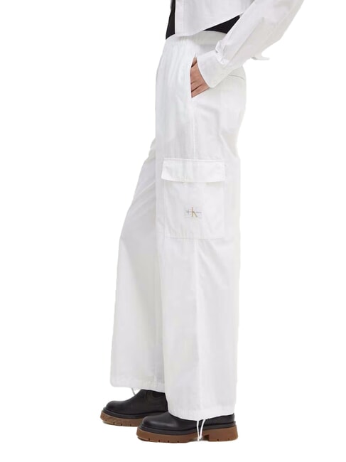 CALVIN KLEIN CK JEANS Cargohose aus Baumwolle strahlendes Weiß - Damenhosen