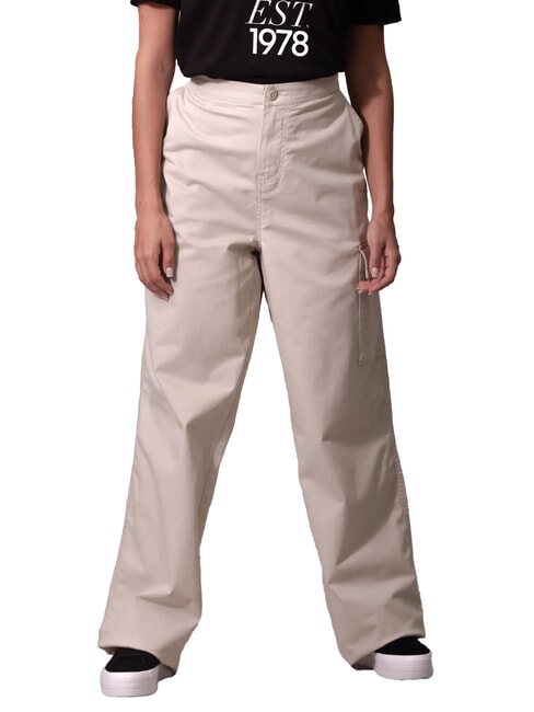 CALVIN KLEIN CK JEANS Cargohose aus gebürsteter Baumwolle Pelikan - Damenhosen