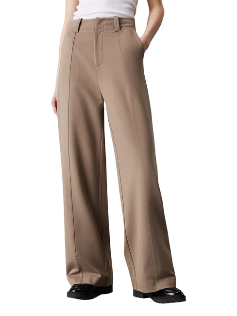 CALVIN KLEIN CK JEANS Jerseyhose mit weitem Bein gestromt - Damenhosen