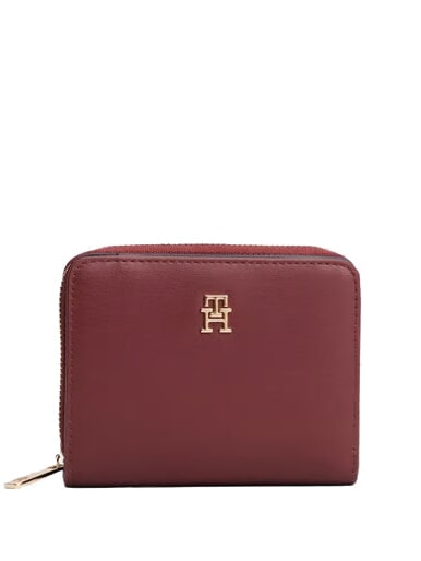 TOMMY HILFIGER TH ICON Kleine Geldbörse tiefes Rouge - Brieftaschen Damen