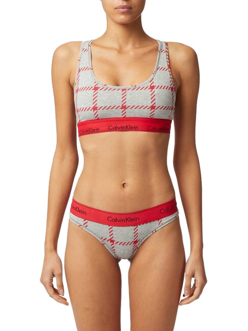CALVIN KLEIN CK BH- und Tanga-Geschenkpaket Herren Window Pane_Grey Heather - BHs Damen