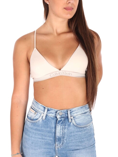 CALVIN KLEIN CK Triangel-Bralette-BH Sandshell mit neuem Steinlogo - BHs Damen