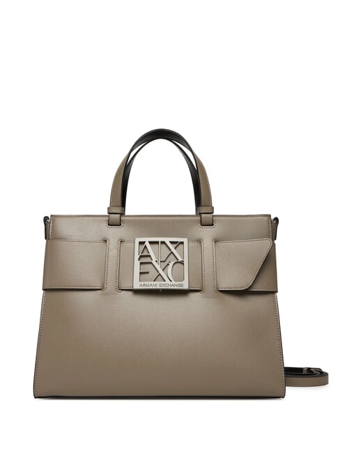 ARMANI EXCHANGE A|X BUCKLE Handshopper, mit Schultergurt Braunbarsch - Damentaschen