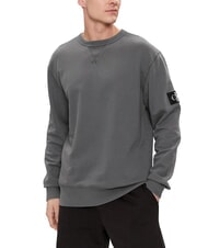 CALVIN KLEIN CK JEANS Sweatshirt mit Rundhalsausschnitt aus Baumwolle gewaschenes Schwarz - Sweatshirts Herren - 1