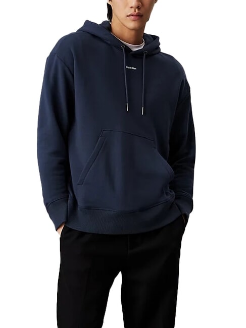 CALVIN KLEIN CK Sweatshirt mit Tasche und Kapuze Tinte - Sweatshirts Herren