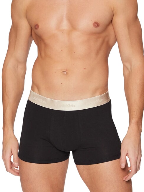 CALVIN KLEIN CK Boxershorts mit kontrastierendem Gummizug schwarz mit Kokon wb - Herrenslip