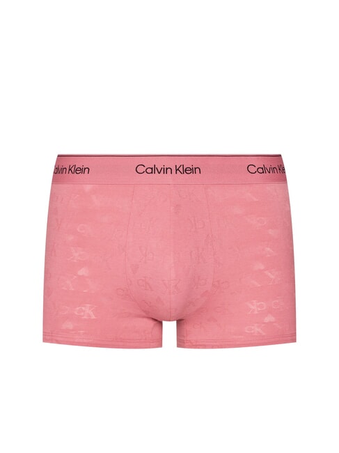 CALVIN KLEIN CK Boxershorts mit Allover-Herz-Logo Herzen Monogramm Beerenrosa - Herrenslip