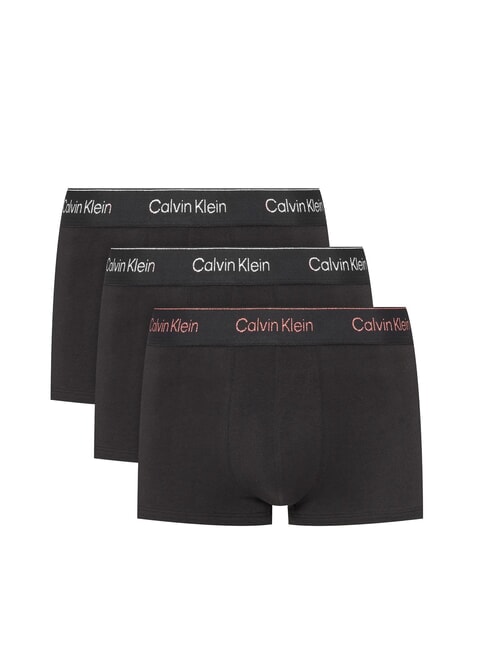 CALVIN KLEIN CK 3 elastische Boxershorts mit Lurex-Logo b- Silber, Rot, Silber Lurex lgs - Herrenslip