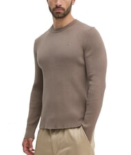 CALVIN KLEIN CK JEANS Slim Fit gerippter Pullover mit Rundhalsausschnitt - Herrenpullover