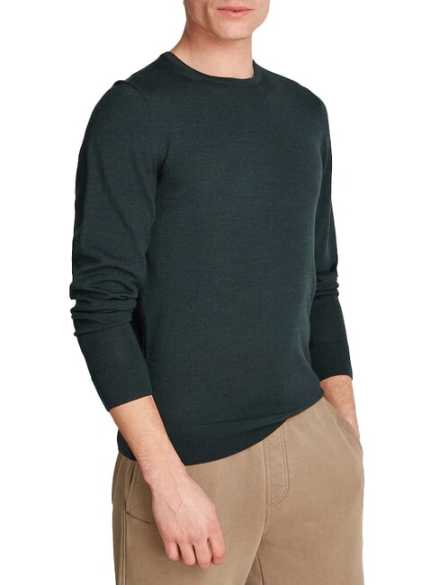 CALVIN KLEIN SUPERIOR WOOL Pullover aus Wolle mit Rundhalsausschnitt Mitternachtswaldheide - Herrenpullover
