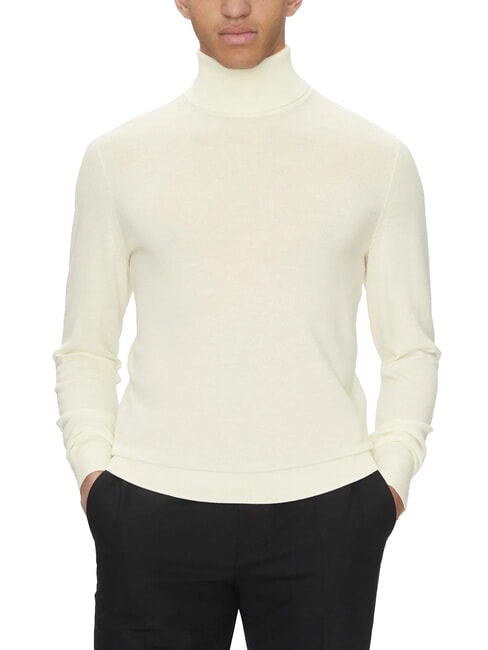 CALVIN KLEIN CK Slim-Fit-Rollkragenpullover aus Wolle Reiher - Herrenpullover