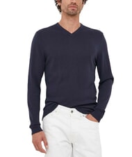 CALVIN KLEIN CK Wollpullover mit V-Ausschnitt, normale Passform - Herrenpullover