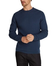 CALVIN KLEIN CK Rundhalspullover mit gewebten Details - Herrenpullover