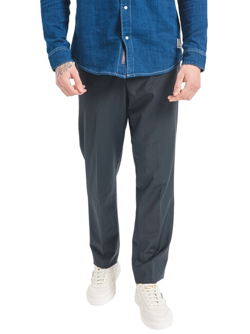 CALVIN KLEIN CK Slim Fit-Hose aus Wollmischung Schwarz - Hosen Herren