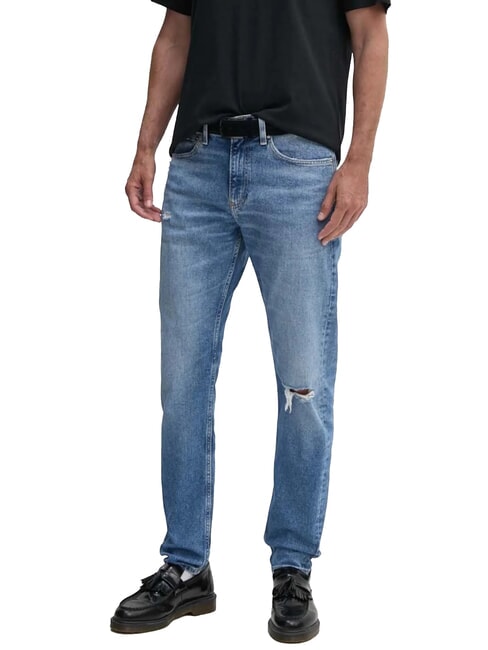 CALVIN KLEIN CK JEANS Slim Taper Fit Jeans mit hoher Taille Denim - Herrenjeans