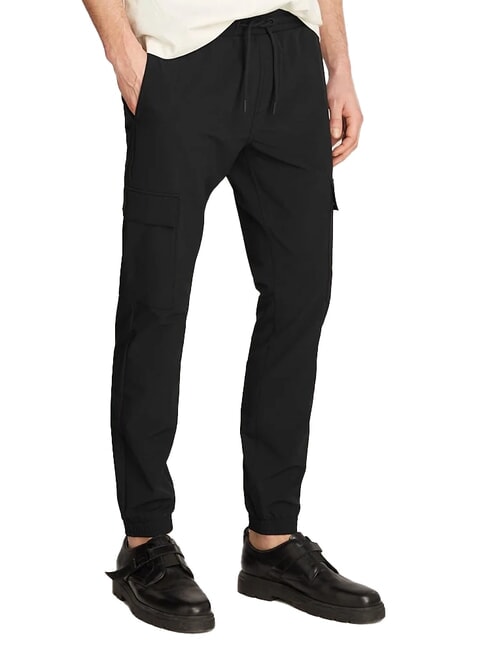 CALVIN KLEIN CK JEANS Cargo-Jogginghose aus Stretch ck schwarz - Herrenjeans