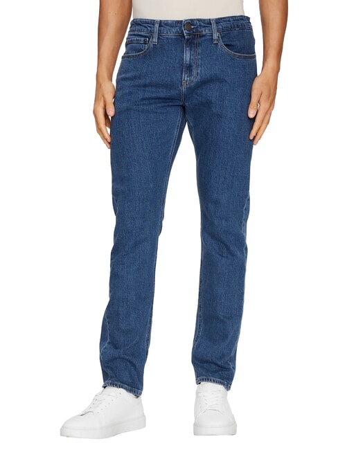 CALVIN KLEIN CK Slim Fit Jeans mit normaler Taille mittlerer Denim - Herrenjeans