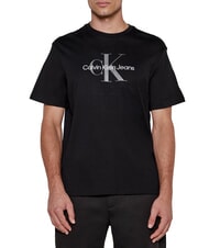 CALVIN KLEIN CK JEANS Kurz&auml;rmliges Baumwoll-T-Shirt mit Logo Schwarz - Herren-T-Shirts - 1