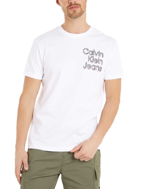 CALVIN KLEIN CK JEANS Kurzarm-T-Shirt mit 3D-Logo-Print strahlendes Weiß - Herren-T-Shirts