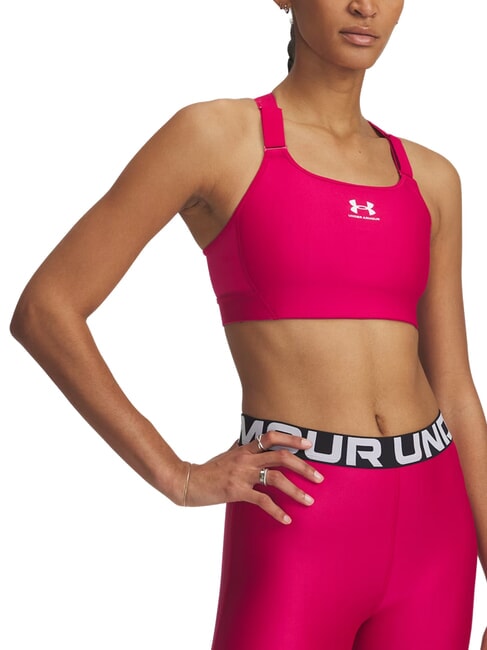 UNDER ARMOUR HEATGEAR HIGH Sport-BH schattiertes Fuchsia - BHs Damen