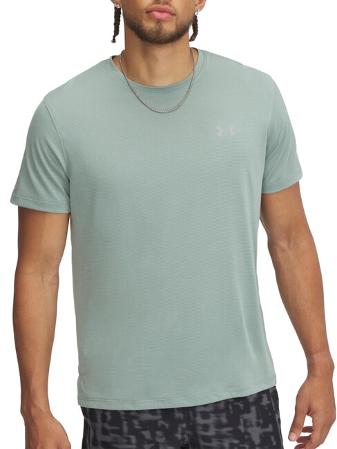 UNDER ARMOUR LAUNCH Kurzarm-T-Shirt Kieselsäuregrün - Herren-T-Shirts
