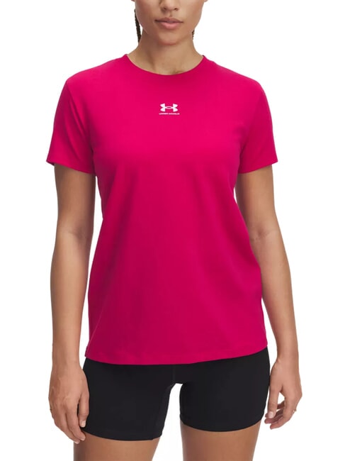 UNDER ARMOUR RIVAL CORE T-Shirt schattiertes Fuchsia - T-Shirts und Tops für Damen