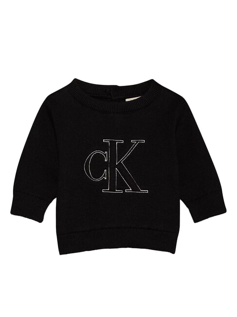 CALVIN KLEIN CK KIDS Rundhalspullover für Neugeborene ck schwarz - Strampler und Baby-Outfits