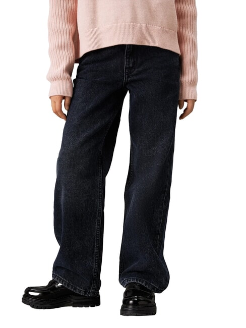 CALVIN KLEIN CK KIDS Relaxed Fit-Jeans für Mädchen blau schwarz starr - Kinderhosen