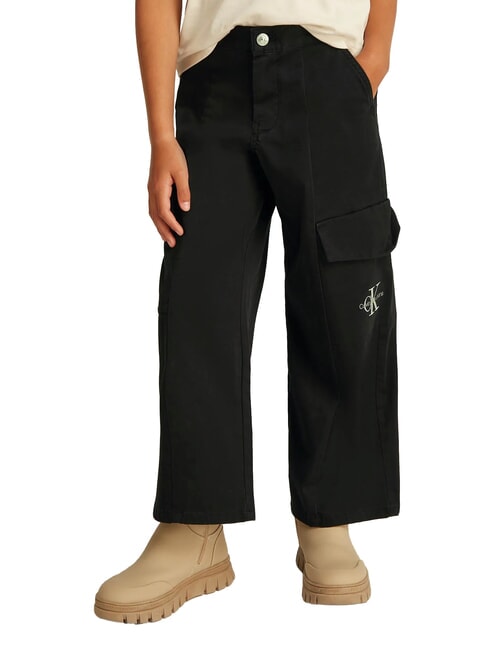 CALVIN KLEIN CK KIDS Mädchen-Cargohose aus Baumwolle ck schwarz - Kinderhosen