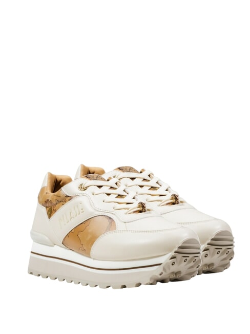 ALVIERO MARTINI PRIMA CLASSE GEO JR Plateau-Sneaker gebrochenes Weiß/Geo-Beige - Damenschuhe