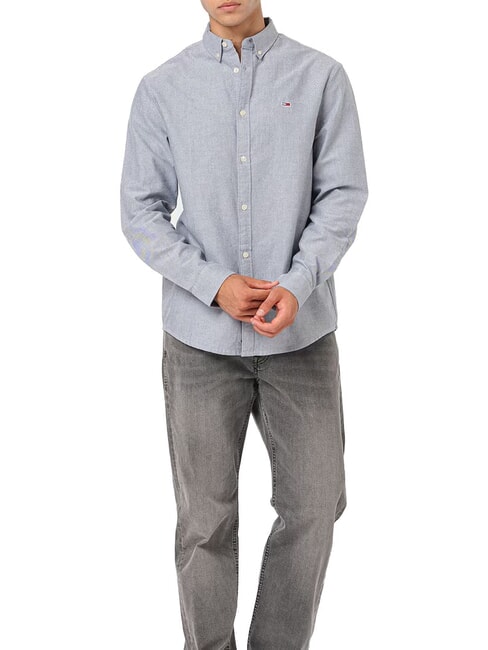 TOMMY HILFIGER TH JEANS Baumwollhemd dunkle Nachtmarine - Herrenhemden