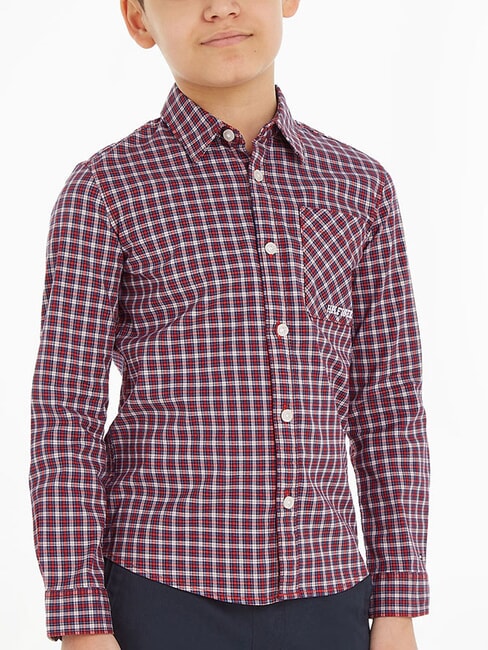 TOMMY HILFIGER TH KIDS Kariertes Hemd dunkles Indigo/Mehrfarbig - Kinderhemden