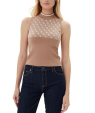 GUESS RN LISE 4G Tanktop mit Stehkragen - T-Shirts und Tops für Damen