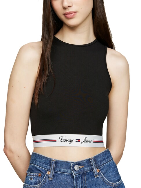 TOMMY HILFIGER TH JEANS Spitze Schwarz - T-Shirts und Tops für Damen