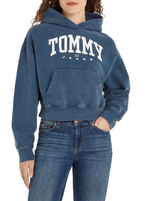 TOMMY HILFIGER TH JEANS Damen-Kapuzensweatshirt dunkle Nachtmarine - Sweatshirts Damen