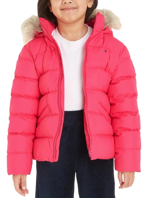 TOMMY HILFIGER TH  Daunenjacke mit Kapuze heißes Magenta - Kinder Jacken