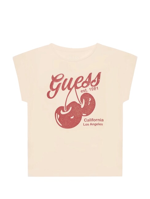 GUESS KIDS MIDI Kurzarm-T-Shirt elegantes Rosa - Kinder-T-Shirt