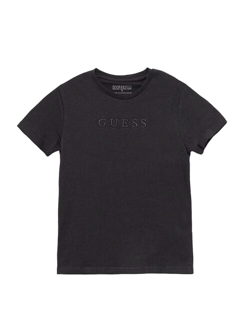 GUESS KIDS Kurzarm-T-Shirt mit Logo-Stickerei jetbla - Kinder-T-Shirt