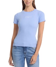 GUESS JEANS EMBRO SLIM Geripptes Kurzarm-T-Shirt - T-Shirts und Tops für Damen