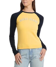 GUESS JEANS RAGLAN BLOCK Langarm-T-Shirt mit Aufdruck - T-Shirts und Tops für Damen