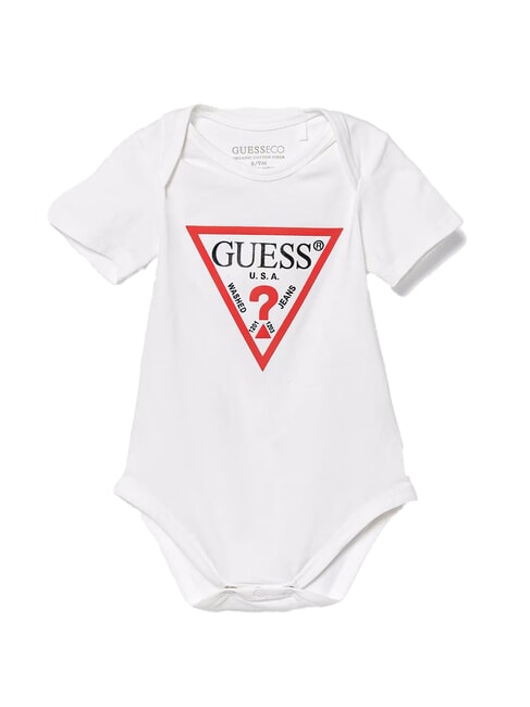 GUESS KIDS Baby Kurzarmbody purweiß - Strampler und Baby-Outfits