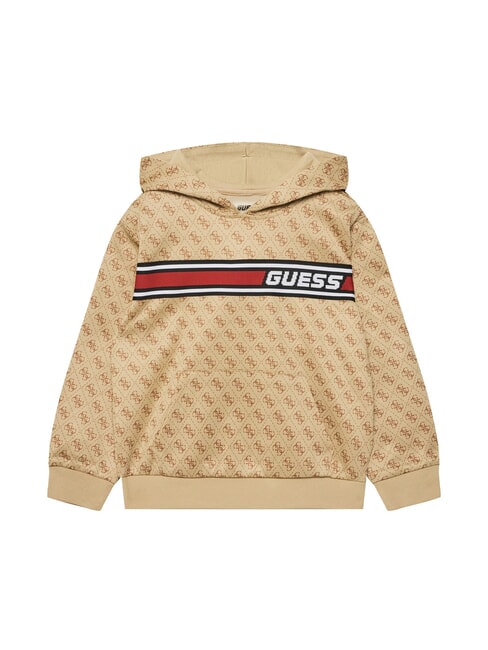 GUESS KIDS ACTIVE MINI ME Kapuzenpullover mit normaler Passform 4g aop beige weiß - Sweatshirts Kinder