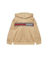 GUESS KIDS ACTIVE MINI ME Kapuzenpullover mit normaler Passform 4g aop beige wei&szlig; - Sweatshirts Kinder - 1