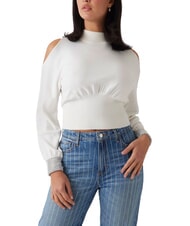 GUESS BLING Rollkragenpullover mit ausgeschnittenen Strass-B&uuml;ndchen - Damenpullover