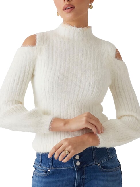 GUESS FUZZY TAKARA Pullover mit hohem Kragen und Cut-Outs dovwhi - Damenpullover