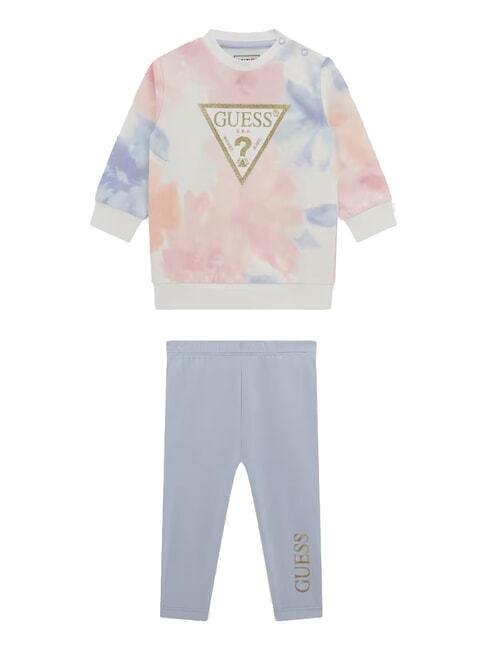 GUESS KIDS ACTIVE Mädchen-Set aus Sweatshirt und Leggings AOP Blumen Aquarell - Strampler und Baby-Outfits