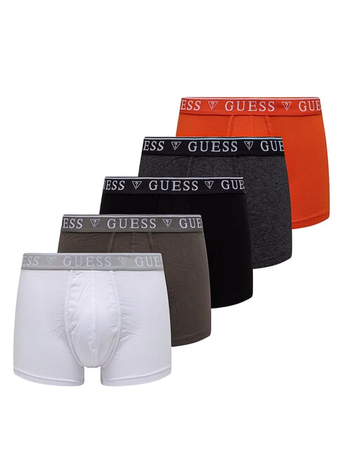 GUESS LOGO CLASSIC 5 mehrfarbige Boxershorts schwarz weiß grau lava oder - Herrenslip